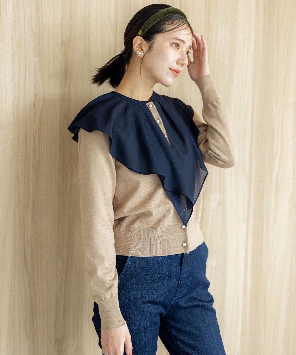 組曲 L シフォンツイルラッフル ブラウス 