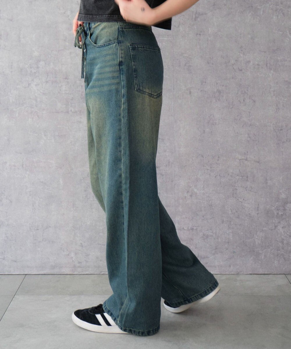 WEGO レースアップデニムパンツ 