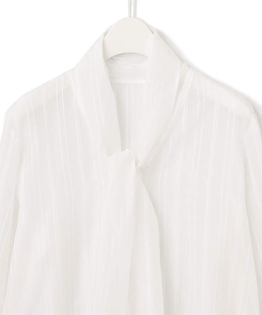 ICB C/Siドビーストライプ ボウタイブラウス 