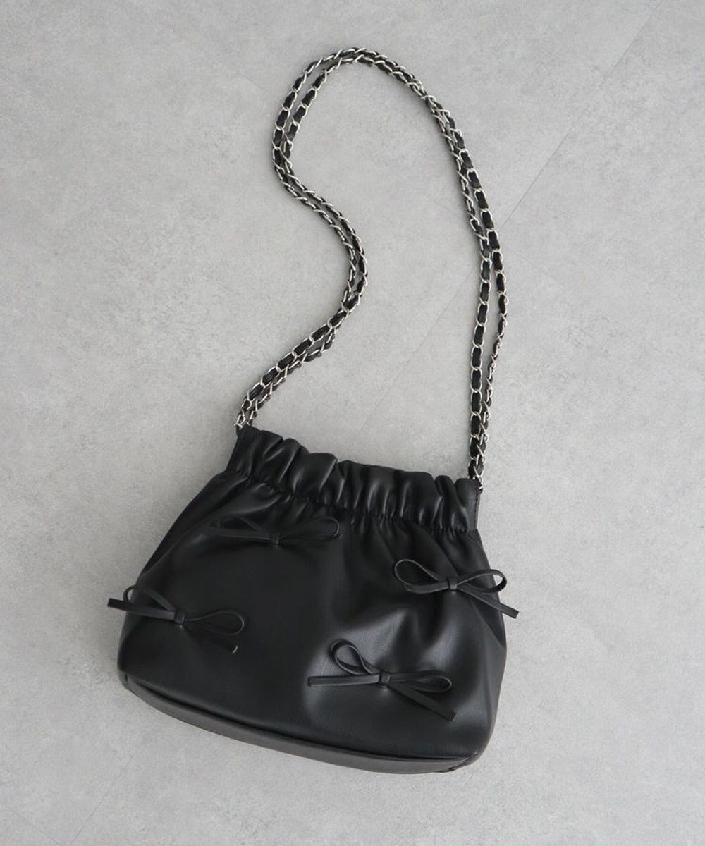 Green Parks ・ＱＵＯＮ　リボンチェーン巾着 