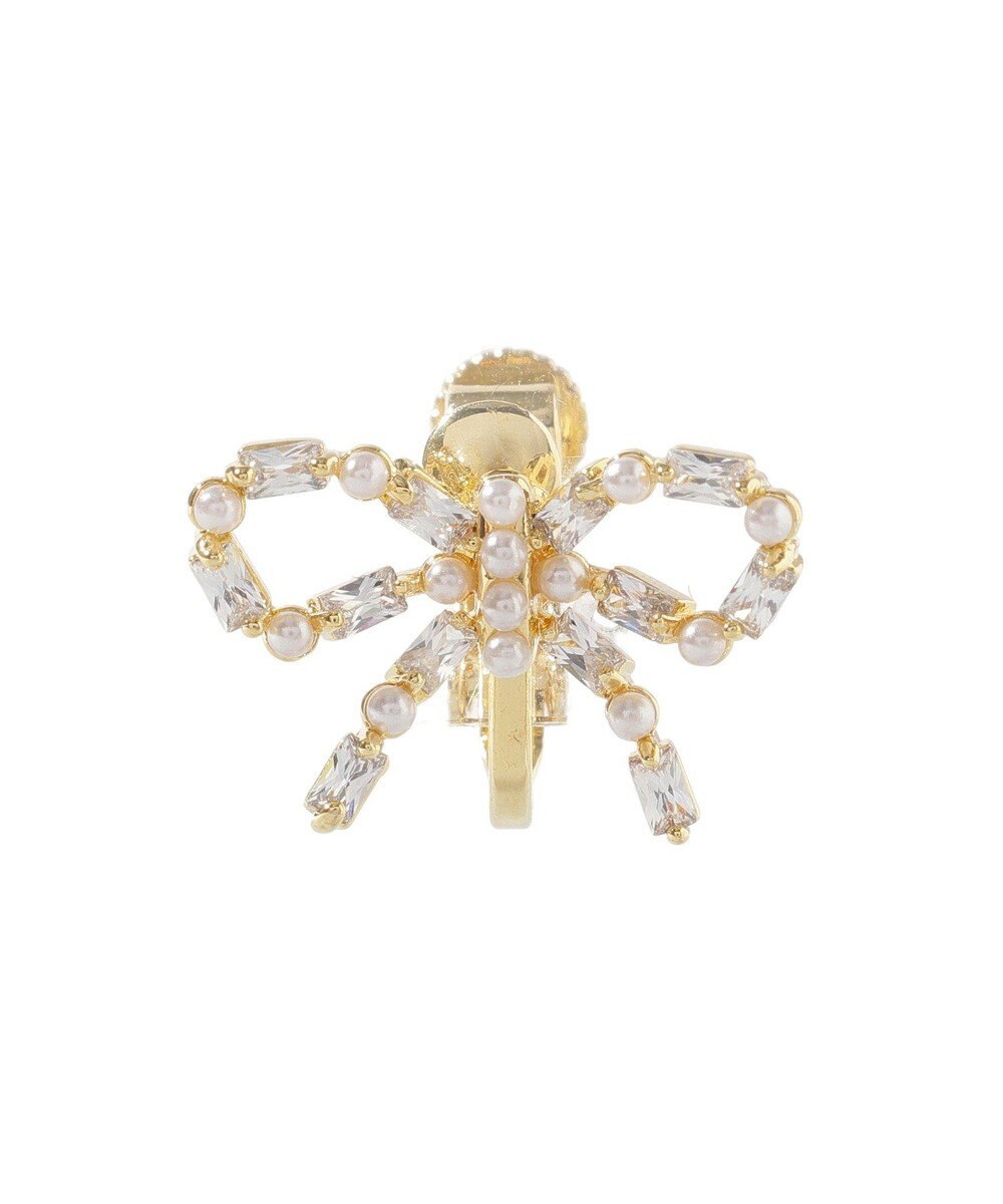 Maison de FLEUR ビジューリボンイヤリング 