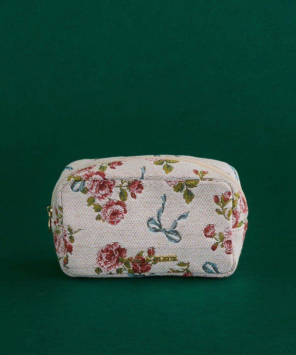 Maison de FLEUR ローズリボン柄ゴブランポーチ 