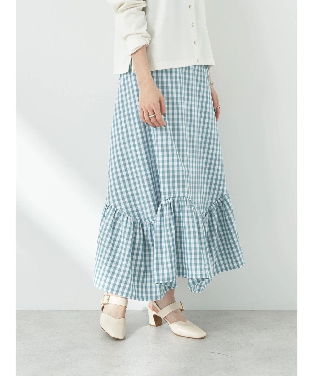 earth music&ecology イレヘムチェックスカート 