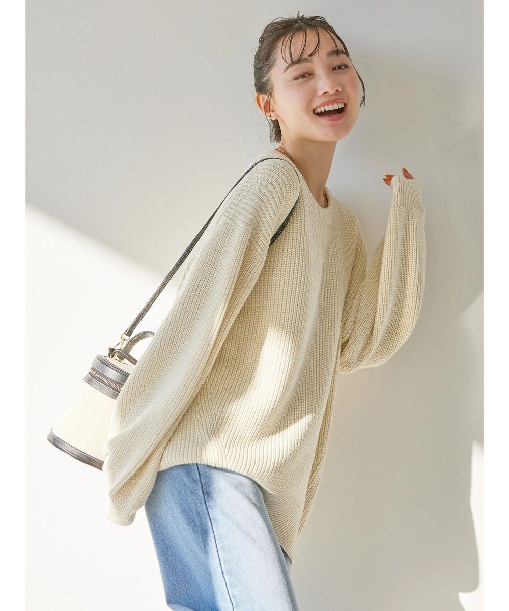 AMERICAN HOLIC 片畦クルーネックニットプルオーバー 