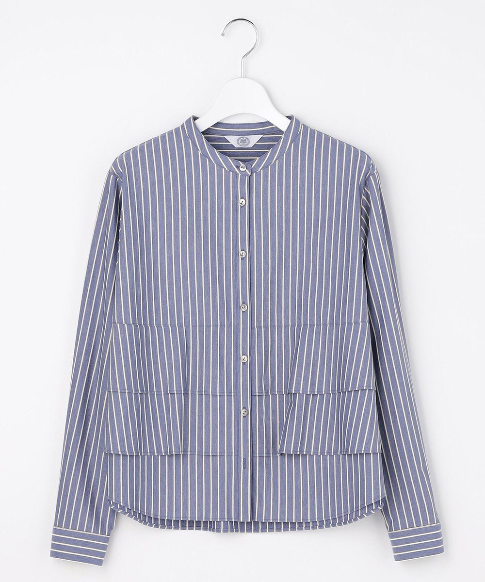 J.PRESS LADIES ストライプジャージー フリル カットソー 