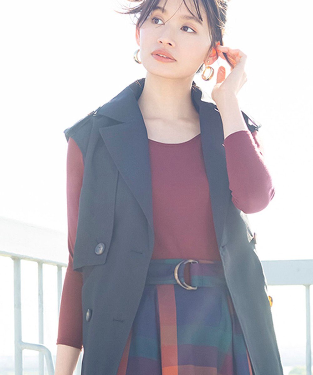 Wing カップ付きインナー あったか素材 ブラトップ ラク きれいなバストシルエット 【シンクロブラトップ 保温タイプ】 8分袖 長袖 秋 冬 ET1863 ウイング／ワコール 