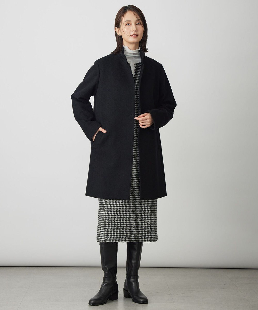 J.PRESS LADIES ショートビーバー スタンドカラー コート 