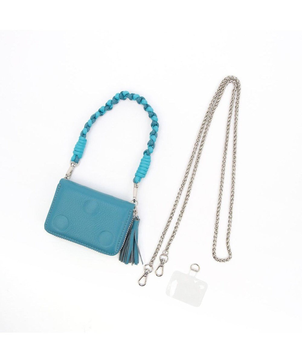 UNBILLION ペルケ perche / ドット型押し・ジャバラチャームウォレットショルダー 