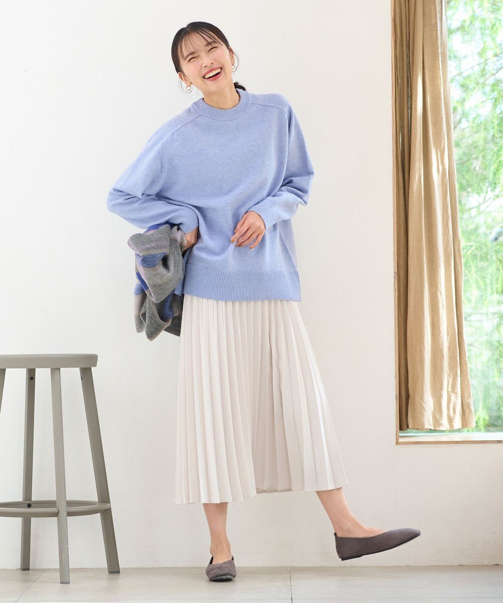 ANY 【14色展開/洗える】ウーリッシュ プリーツスカート 