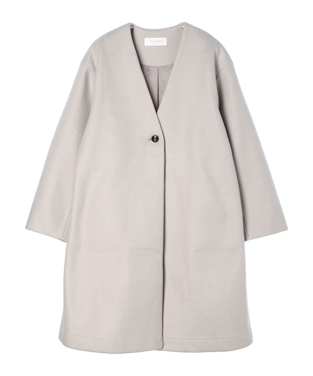 Green Parks 洗えるＶネックミディ丈コート 