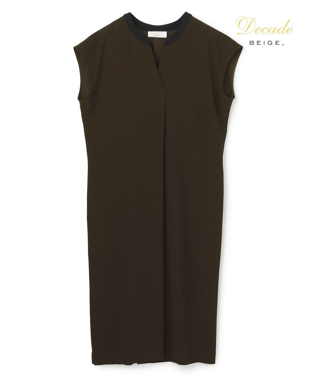 BEIGE， 【セットアップ対応】CINDY / 配色ネック フレンチドレス 