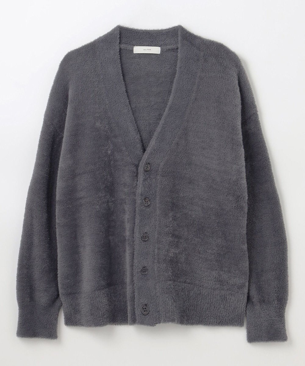 ANY 【洗濯機可】フェザーニットカーディガン 