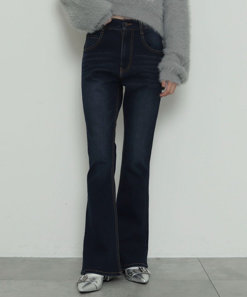 WEGO ストレッチフレアデニムパンツ 