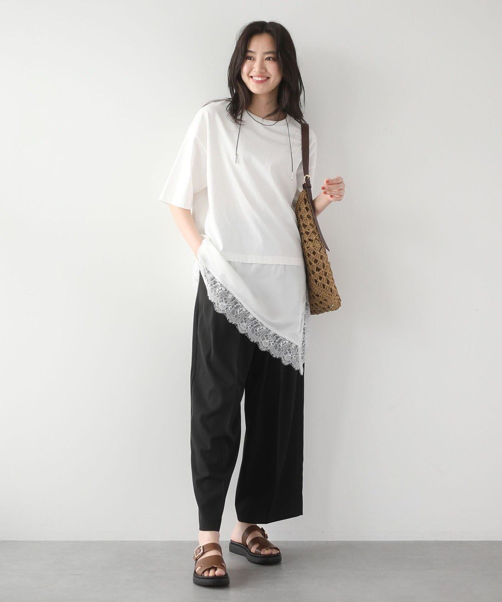 Green Parks レースドッキングＴシャツ 
