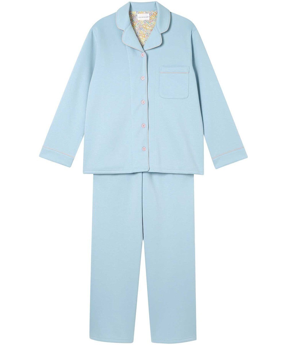 une nana cool 【綿混】ハイゲージダブルエアー 長袖開襟パジャマ MADE WITH LIBERTY FABRIC 