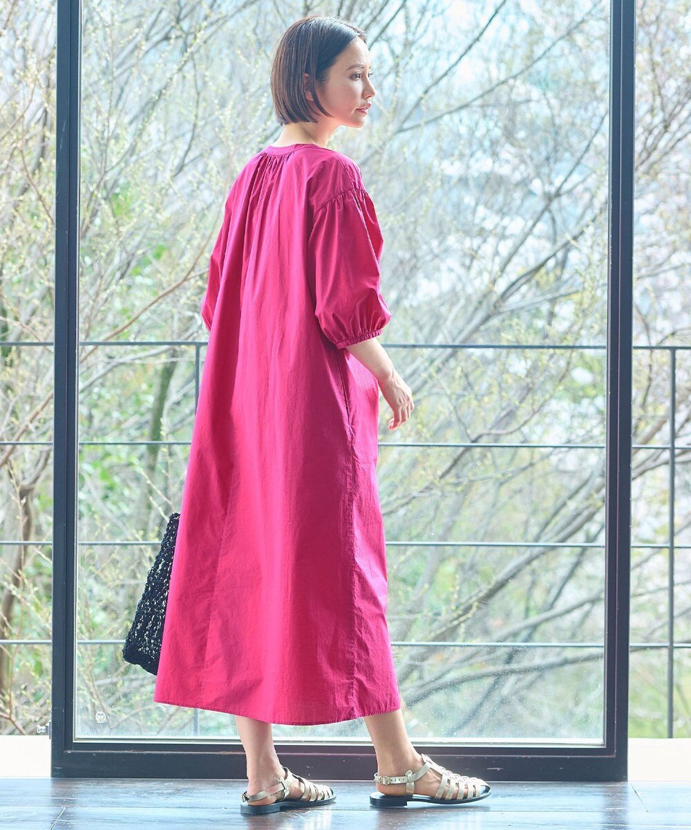 自由区 【洗える・XSサイズあり】タイプライターピースダイ ワンピース 