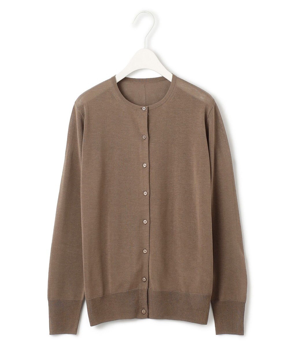 ICB 【洗える】 ウールアセテートハイゲージ カーディガン 