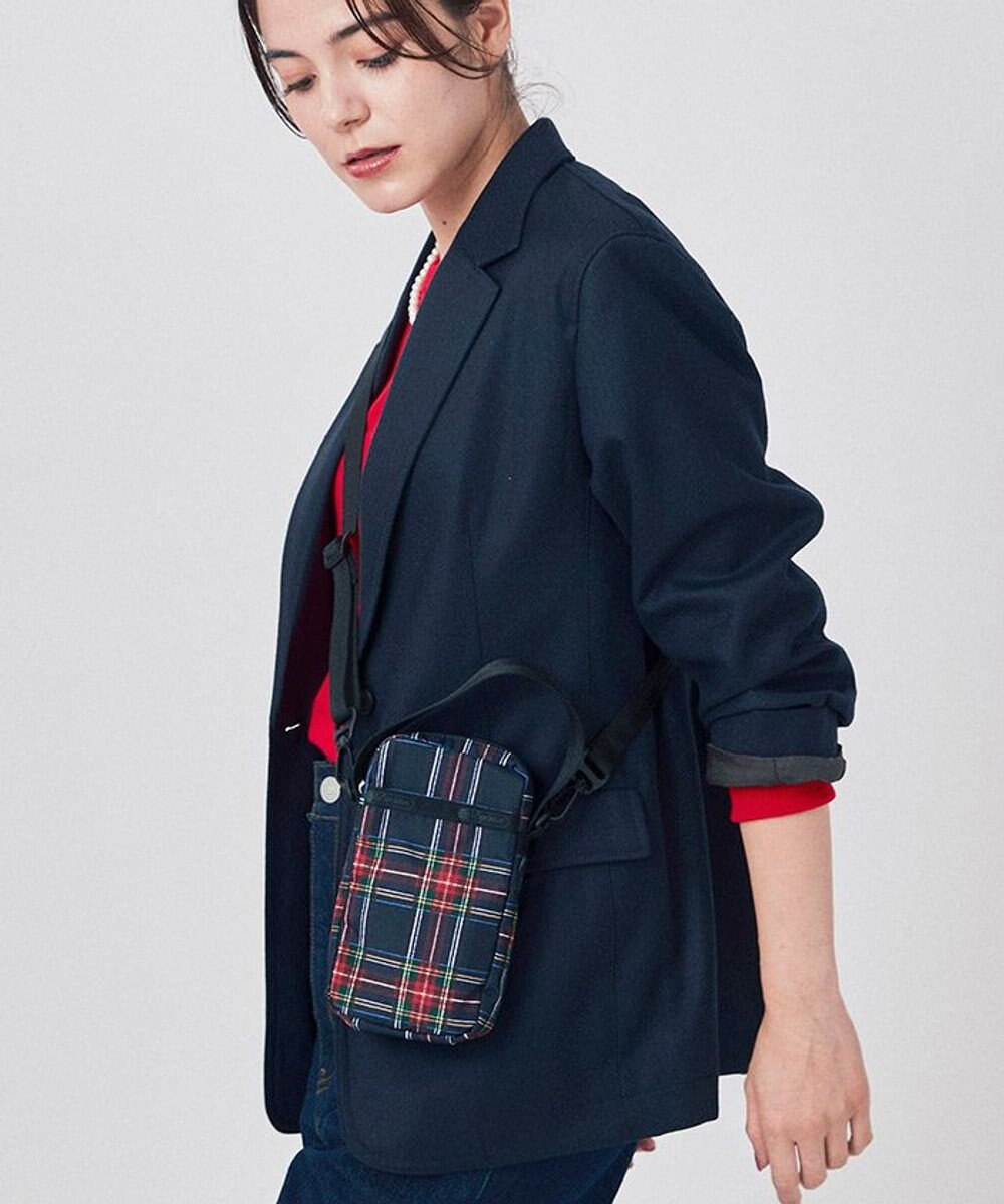 MINI PHONE CROSSBODY/ネイビータータン, ネイビータータン, F