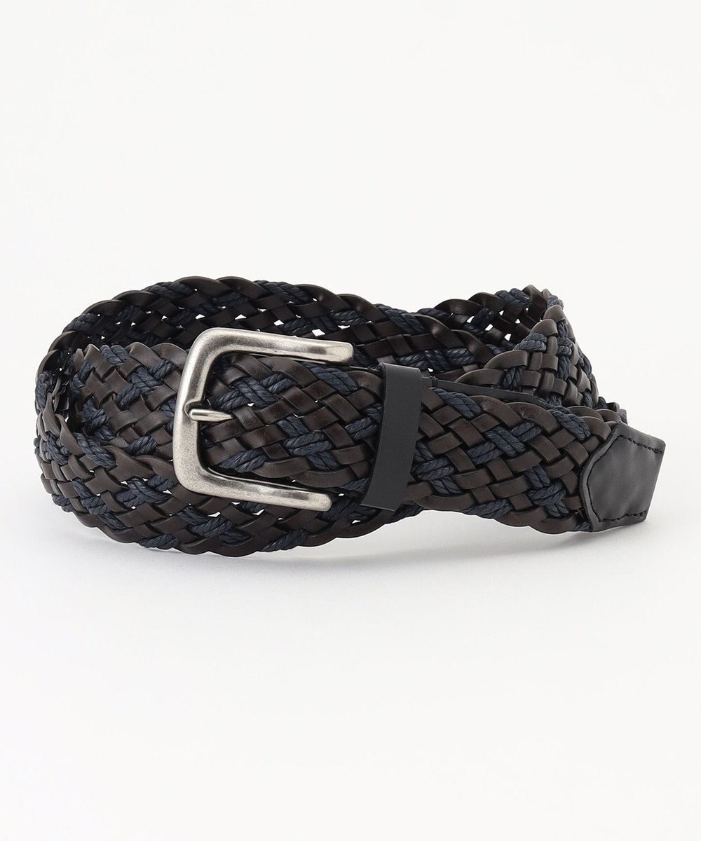 JOSEPH ABBOUD 【イタリア素材/日本製】レザーミックスブレイズ ベルト 