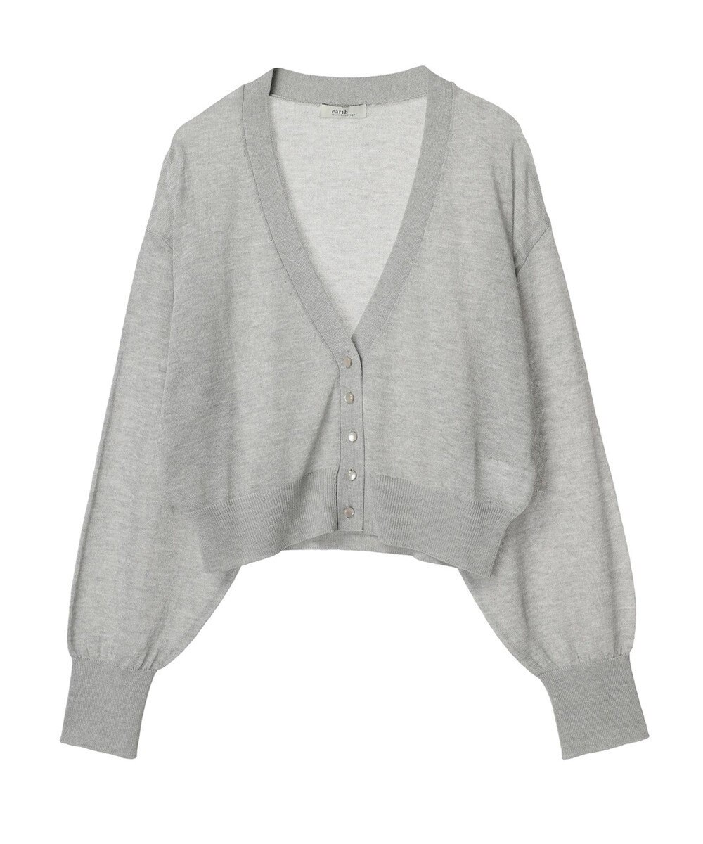 earth music&ecology シアーラメＶネックカーディガン 