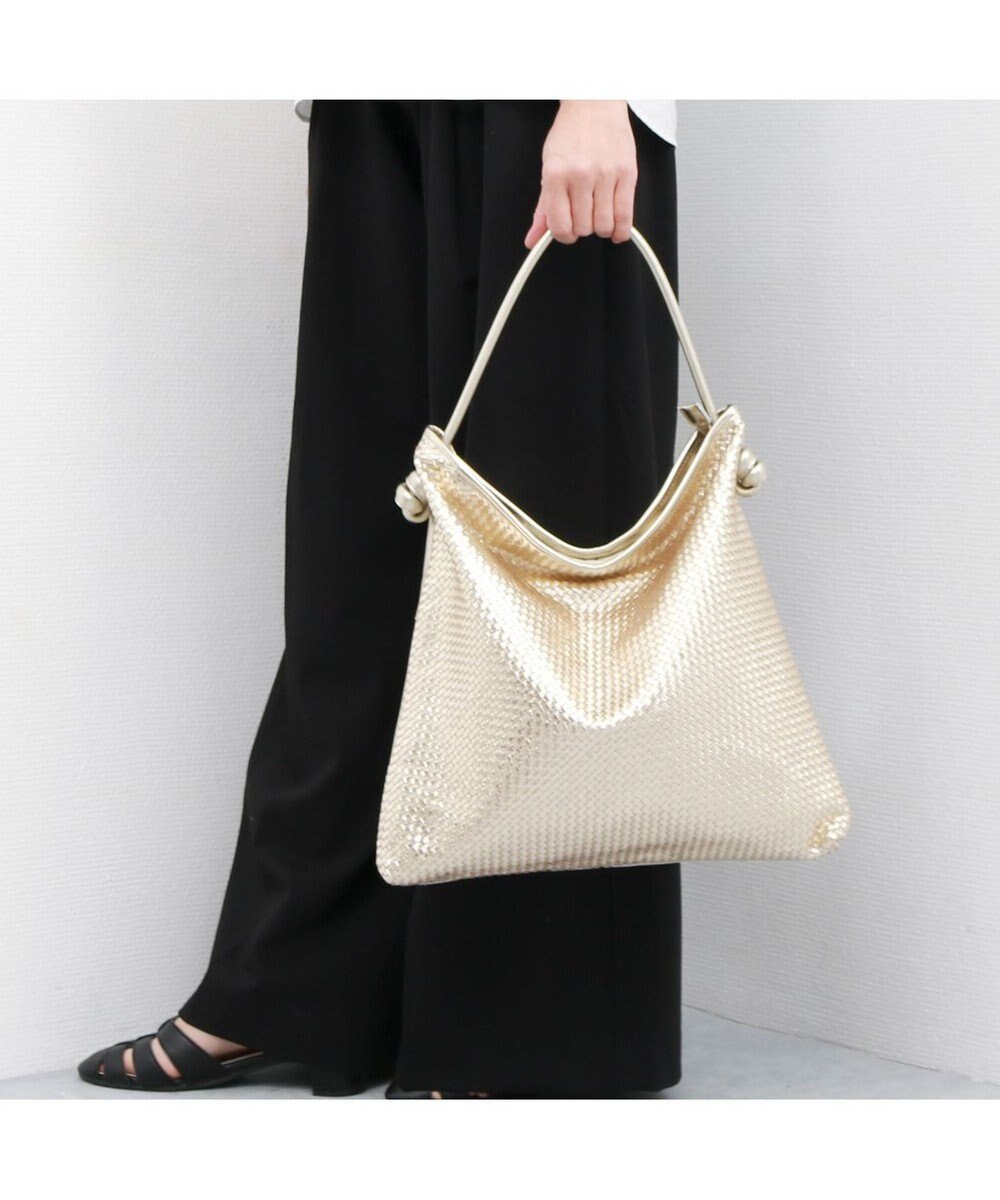 UNBILLION ペルケ perche / レザーメッシュ1本手結びトート 