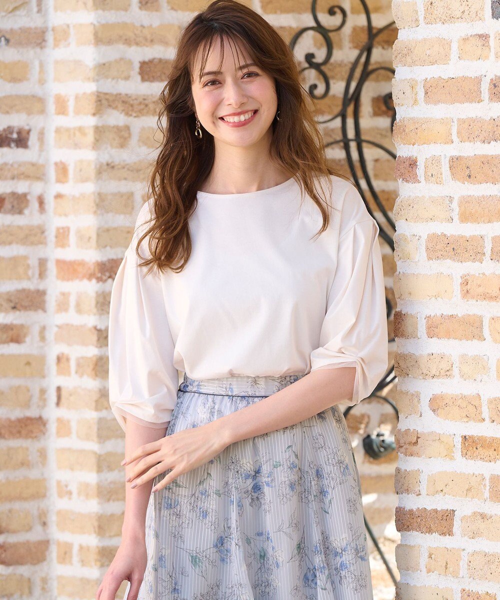 ANY SIS 【接触冷感】360°好印象タックスリーブ カットソー 