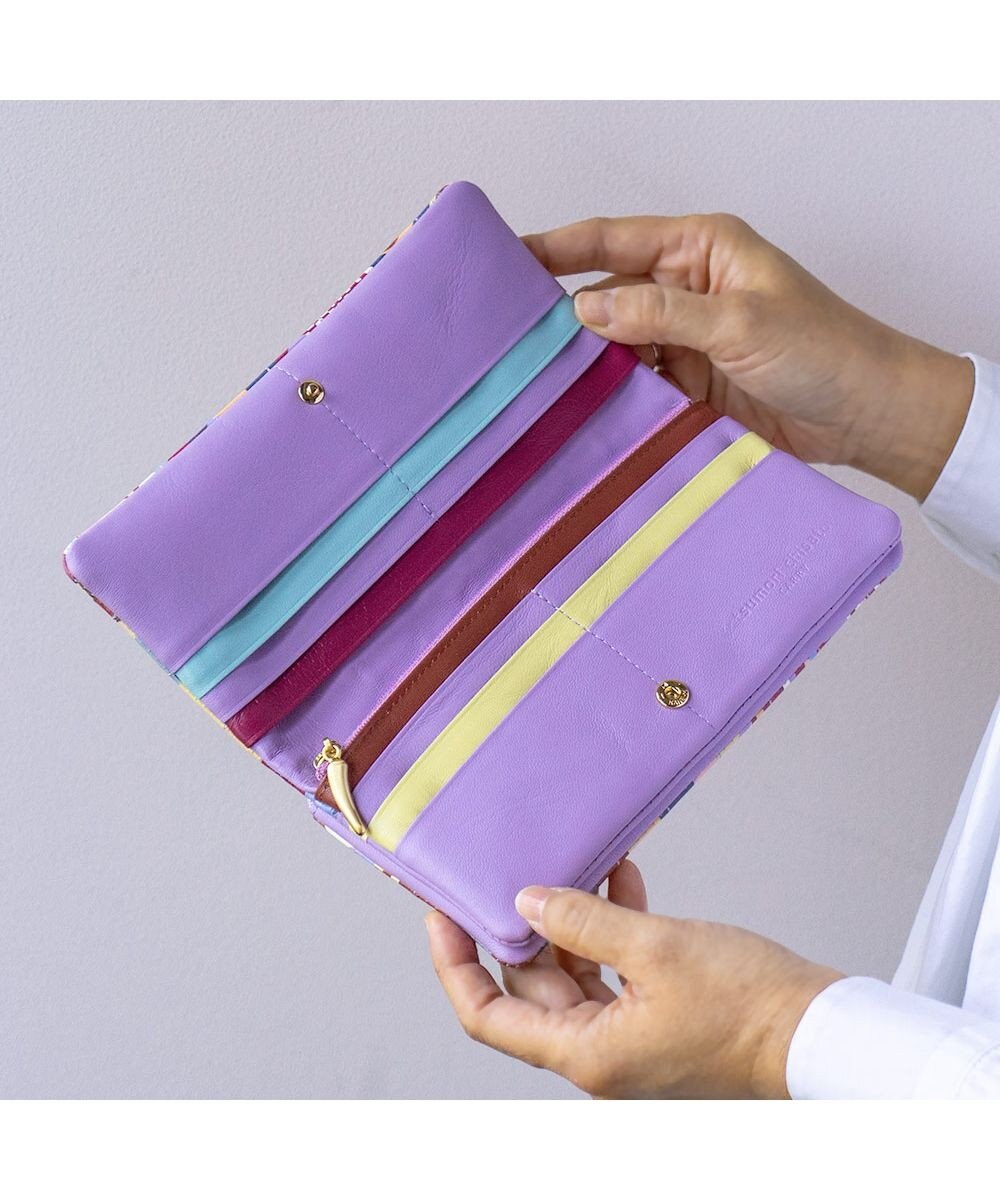 tsumori chisato CARRY カラフルランドスケープ かぶせ 長財布 