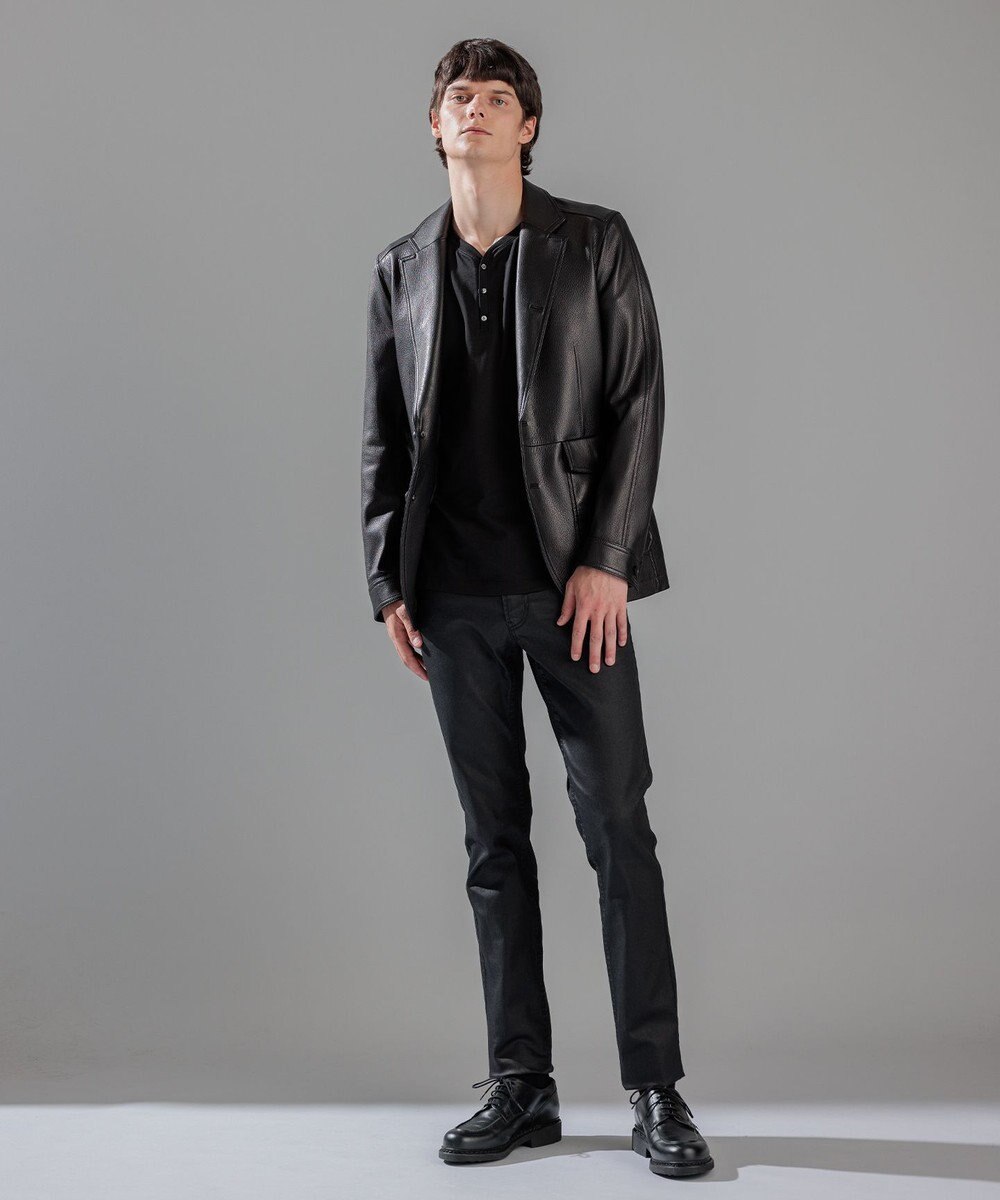 JOSEPH HOMME スビンソフトジャージー　ヘンリーネック半袖カットソー 