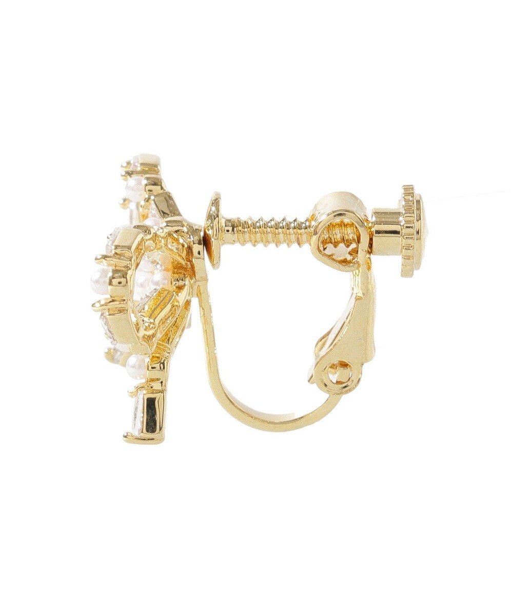 Maison de FLEUR ビジューリボンイヤリング 