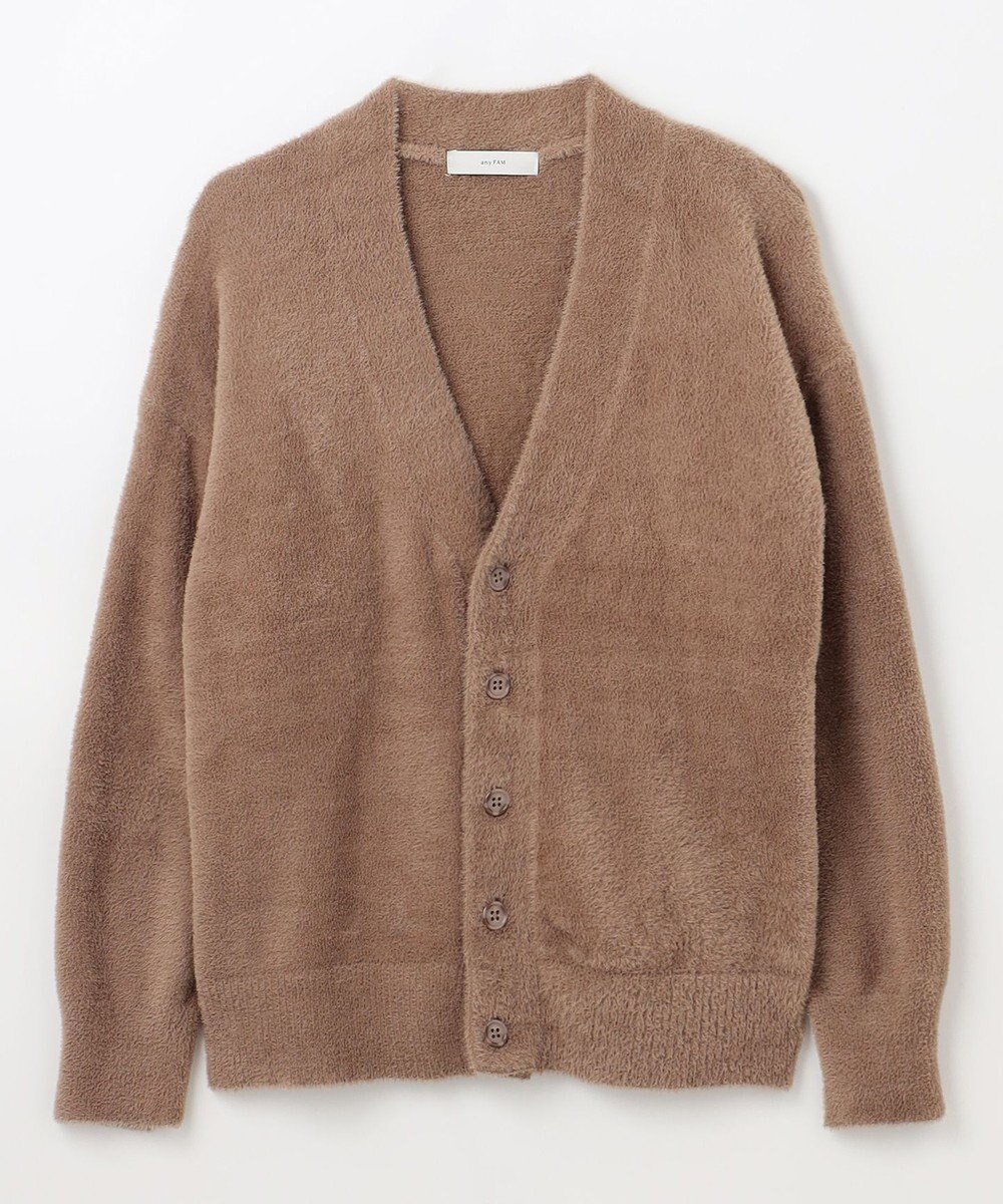 ANY 【洗濯機可】フェザーニットカーディガン 