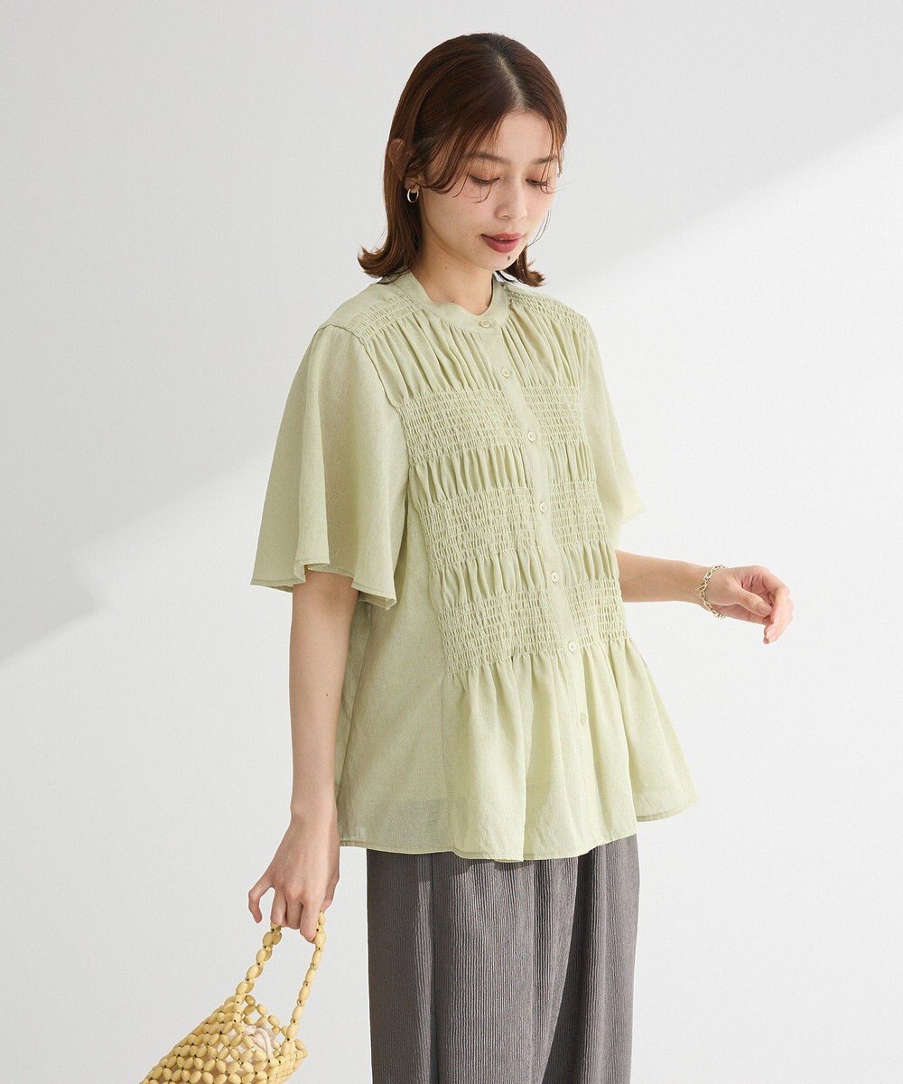 Green Parks ＳＥＴ２点マジョリカシャーリングブラウス＋タンク 