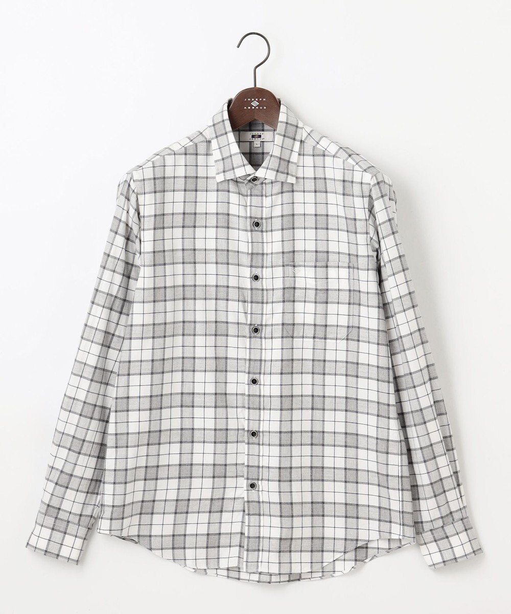 JOSEPH ABBOUD 【柔らか/暖かい】ファインブラッシュド ネル チェック シャツ 