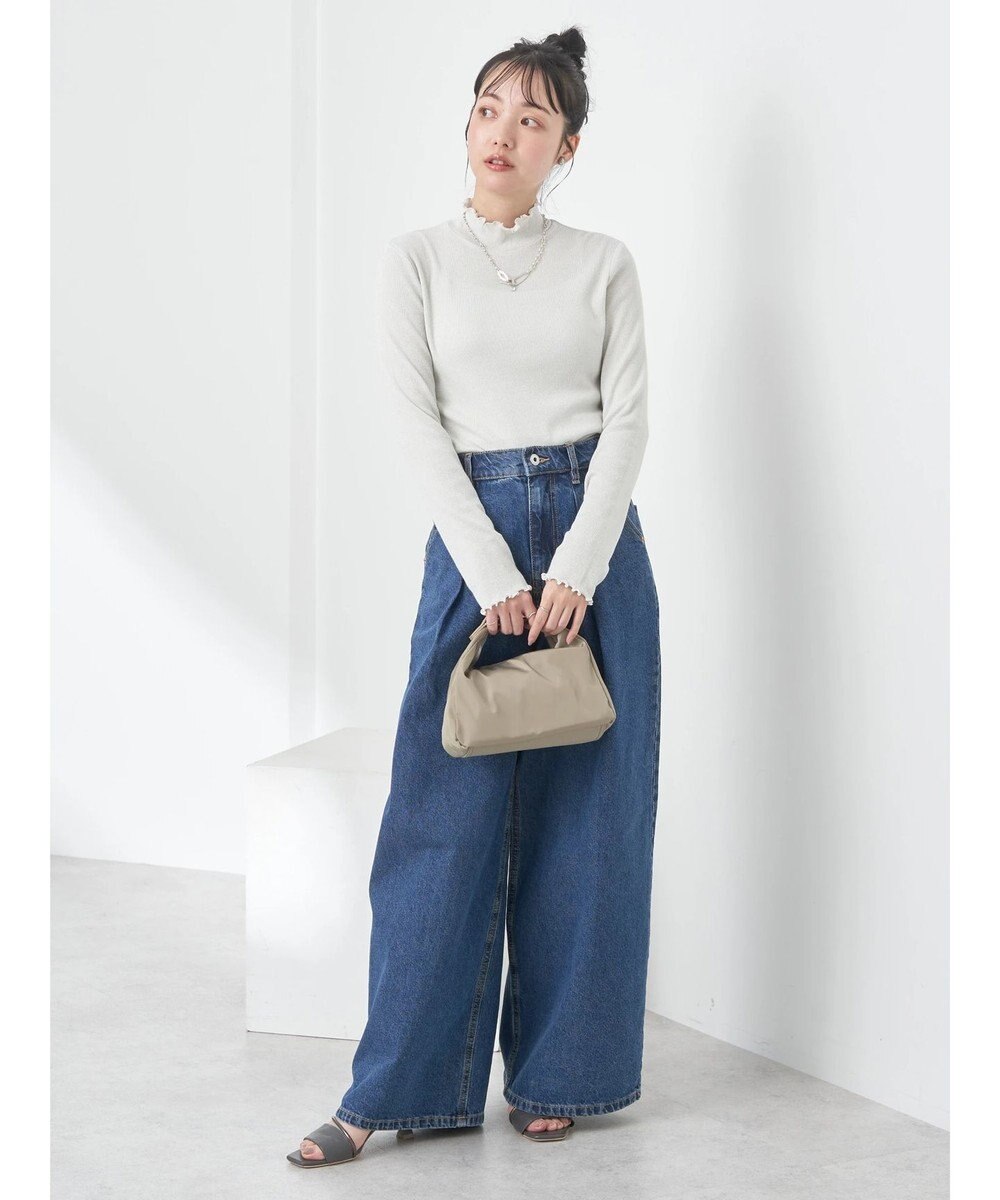 earth music&ecology ラメハイネックプルオーバー 