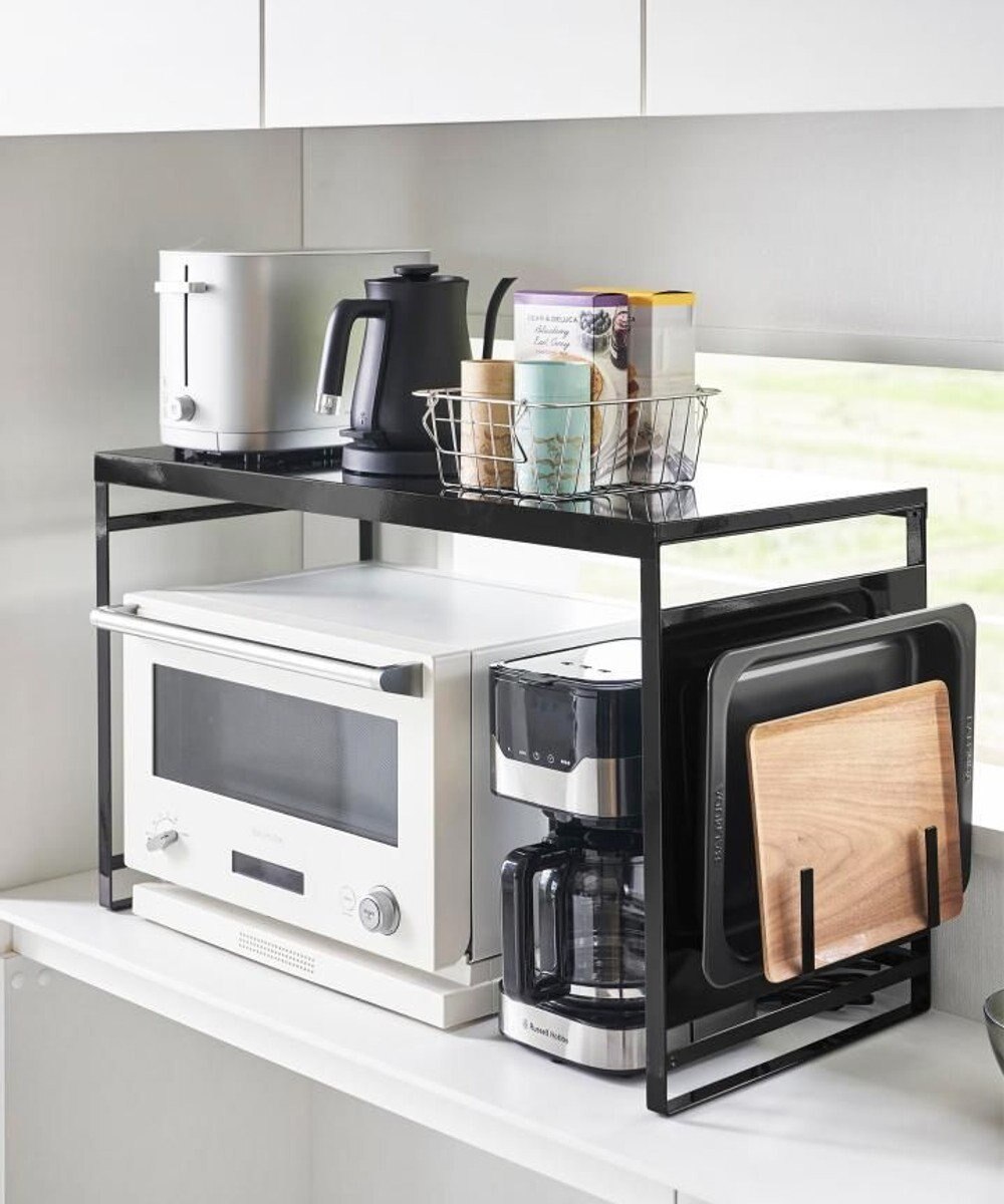 tower スチールパネル付きレンジラック タワー W75 ブラック 