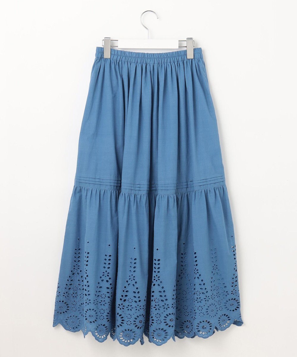Feroux 【洗える】刺繍ティアード スカート 
