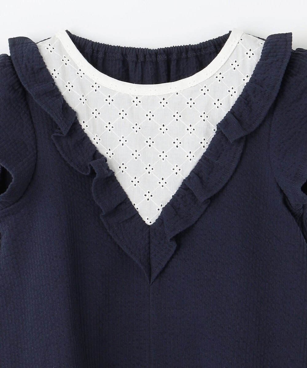 組曲 KIDS 【110-140㎝】サッカーストライプ ブラウス 