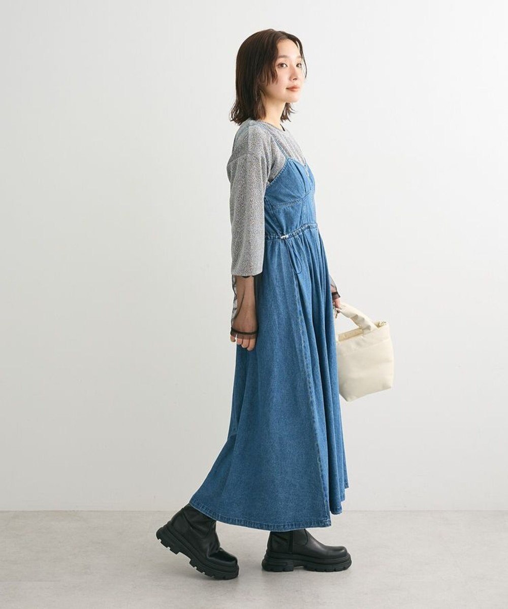 Green Parks ・ＳＵＧＡＲ　ＳＰＯＯＮ　デニムコルセットキャミワンピ 