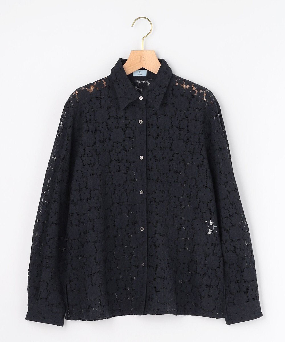 組曲 【先行予約・WEB限定】フラワーラッセルレースシャツライク ブラウス 