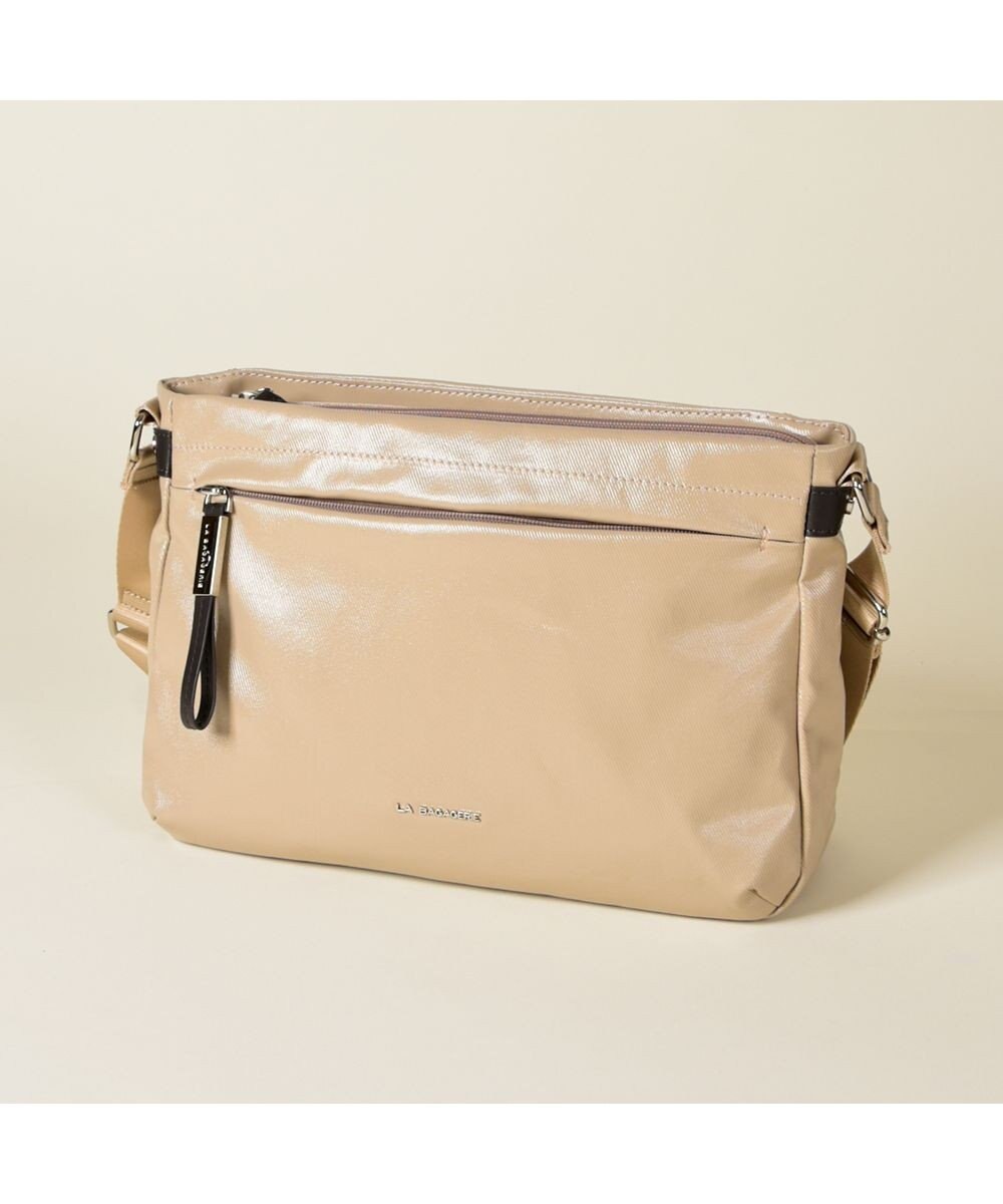 LA BAGAGERIE コーティングキャンバス ショルダーバッグ 