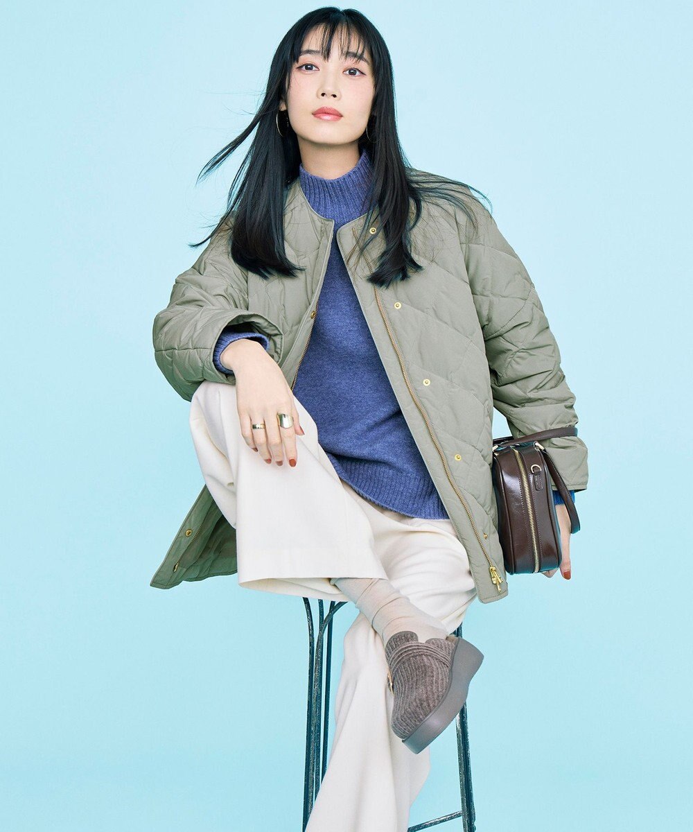 UNFILO 【自宅で洗濯OK / 軽量で暖かい】TAIONコラボ キルティングブルゾン 