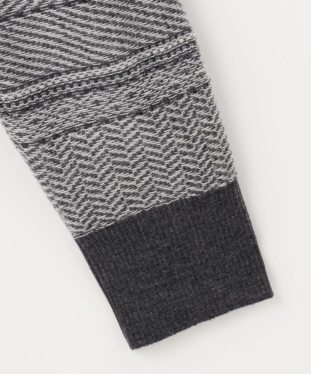 JOSEPH ABBOUD 【ストレッチ/スウェードタッチ/JAPANファブリック】ジャガード柄 プルオーバー ニット 