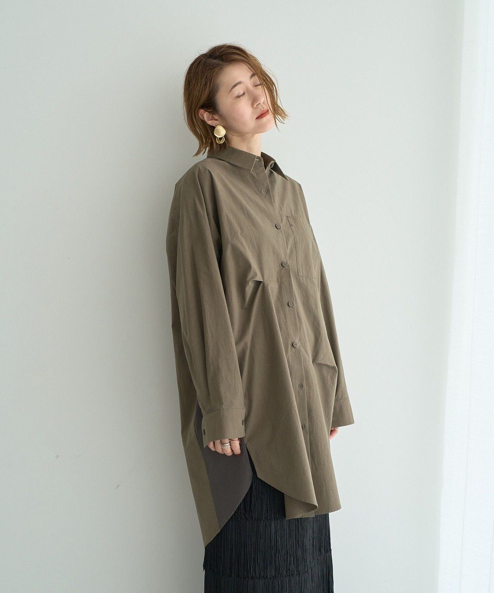 YECCA VECCA 2way袖デザインロングシャツ 