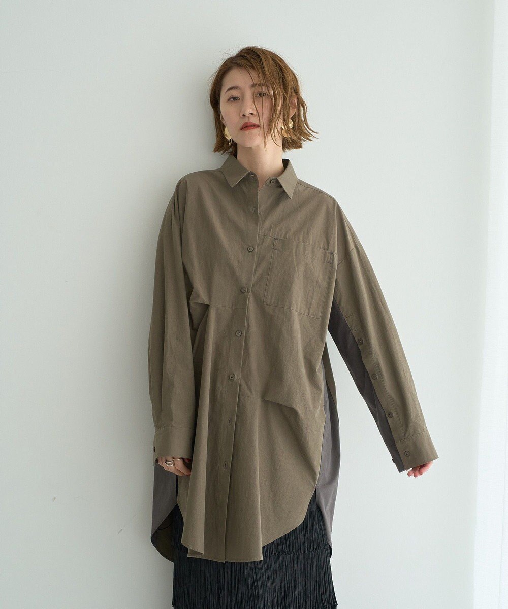 YECCA VECCA 2way袖デザインロングシャツ 