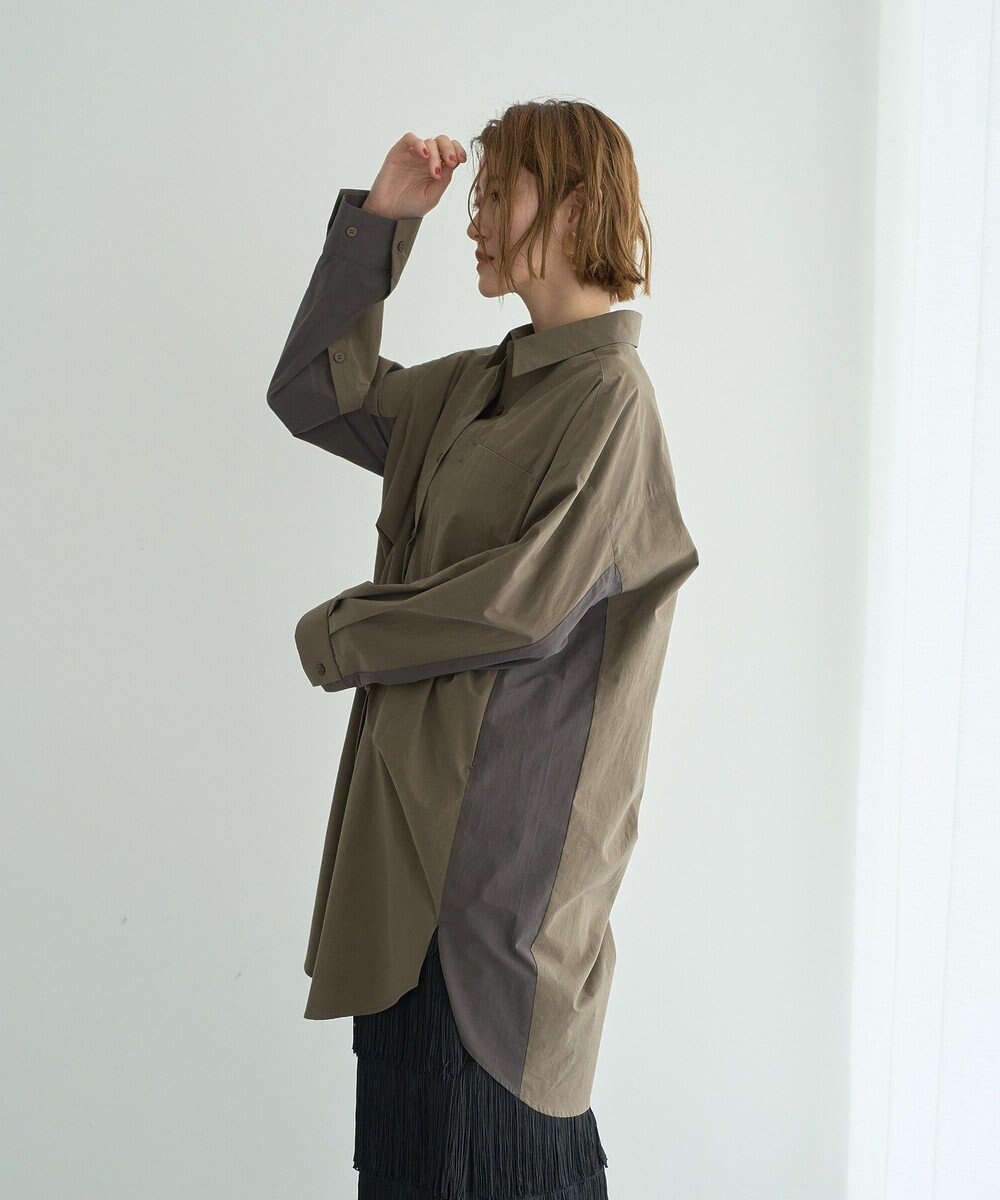 YECCA VECCA 2way袖デザインロングシャツ 