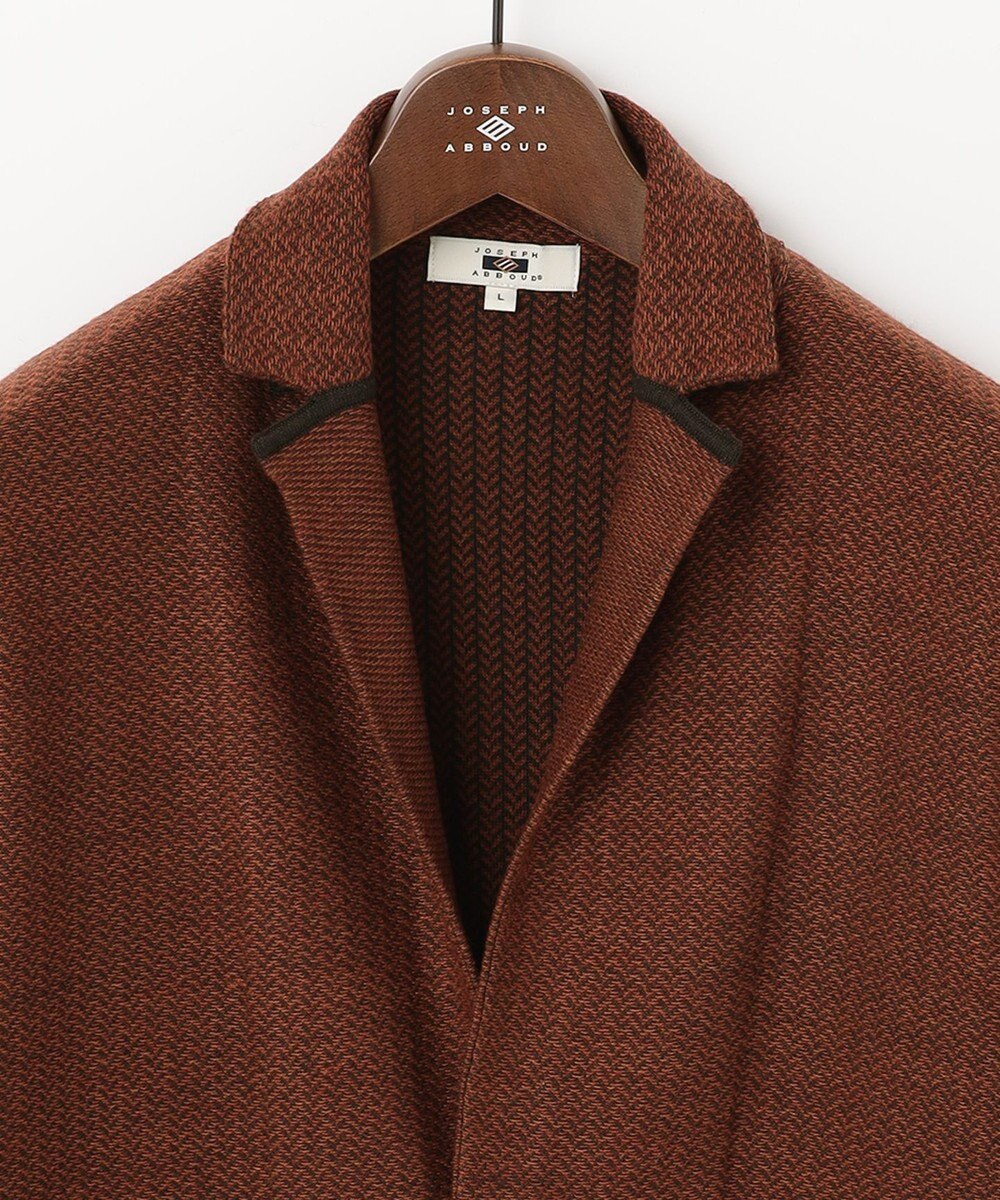 JOSEPH ABBOUD 【驚きの軽量ウール】KARLKARL ヘリンボーン柄 ニットジャケット 