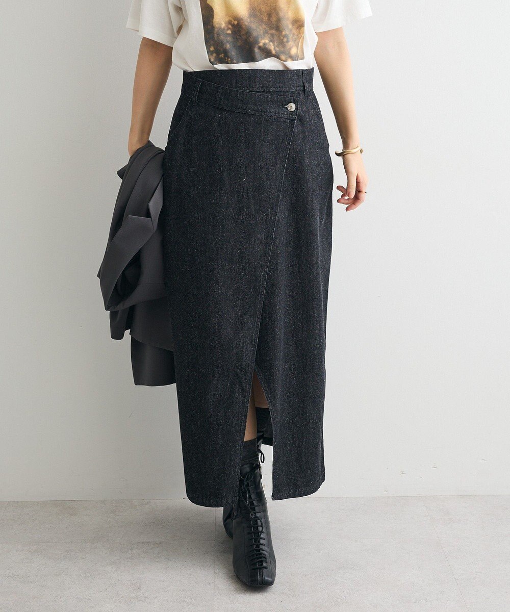 CRAFT STANDARD BOUTIQUE ラップ風デニムスカート 
