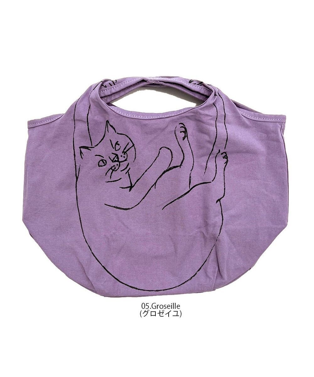 ROOTOTE 2673【ミニサイズ エコバッグ：ネコ柄】/ NA.ルーショッパーミニ.マルシェ-B 