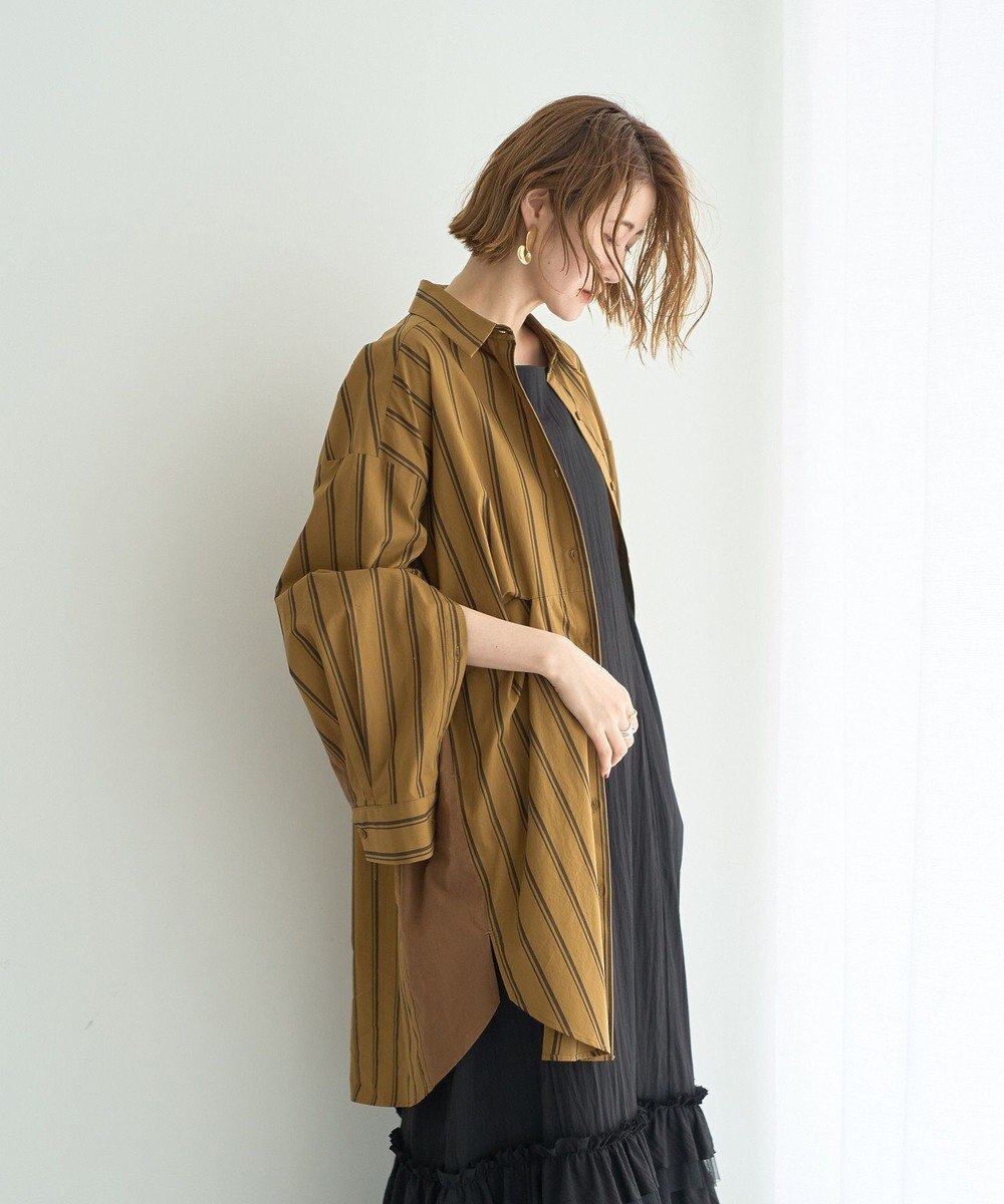 YECCA VECCA 2way袖デザインロングシャツ 