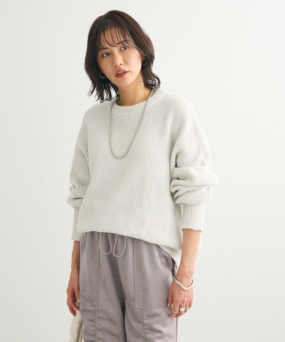 Green Parks ・Ｐｅｔｉｔ　Ｆｌｅｕｒ　ラメ＆スパンコールニット 