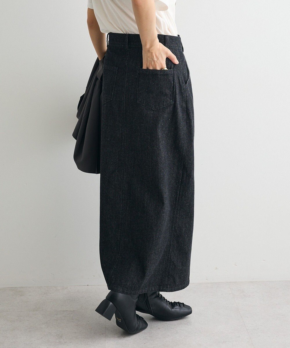 CRAFT STANDARD BOUTIQUE ラップ風デニムスカート 